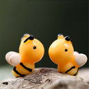 5Pcs Lovely Bee Miniatures For Fairy Garden Gnomes Moss Terrariums Decoration BX