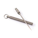 Portable Reusable Travel Titanium Alloy Toothpick+Toothpick Protective Holder
