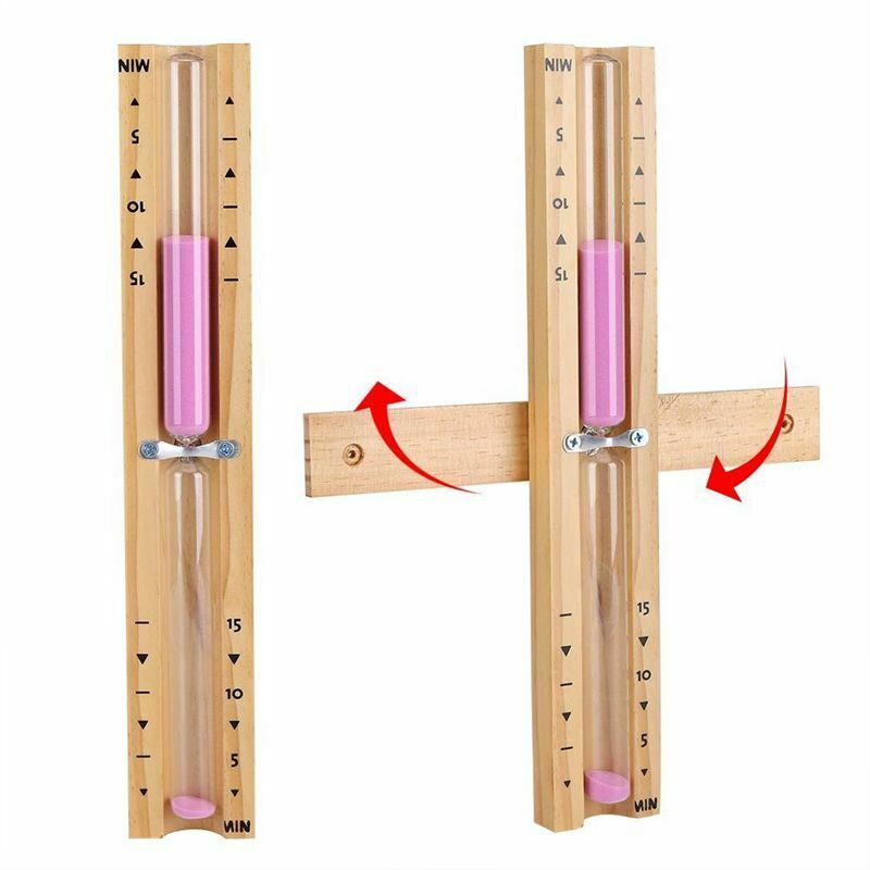 15 Minute Timer Sauna Hourglass Wall Rotating Sand Timer Countdown Clock 15 O5J9