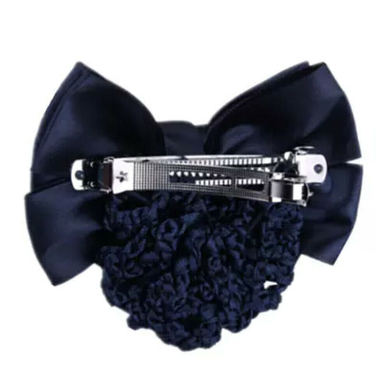 Fashion Bank hotel office Lady Hair Clip Cover Bowknot Bun Snood Women Headband