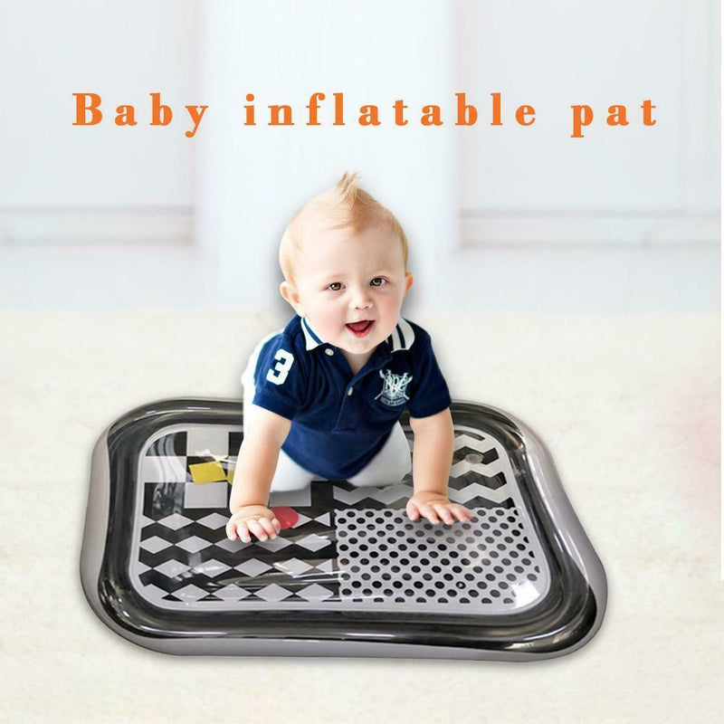 Baby Inflatable Patted Pad Water Ice Mat Cushion w/ Inflator (Geometric)