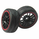 4pcs 12mm Hub Wheel Rims & Rubber Tires For RC 1/10 On-Road Touring Drift C