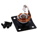 Guitar Rectangle Socket Jack Plate w/ Screws for ST Electric Guitar Black