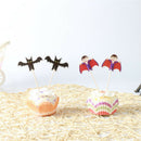 24pcs Halloween Cake Cupcake Topper Picks for Halloween Cake Table Deco3CP
