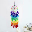 Colorful Feathers Beads Pure Handmade Long Dream Catcher Hanging Pendant