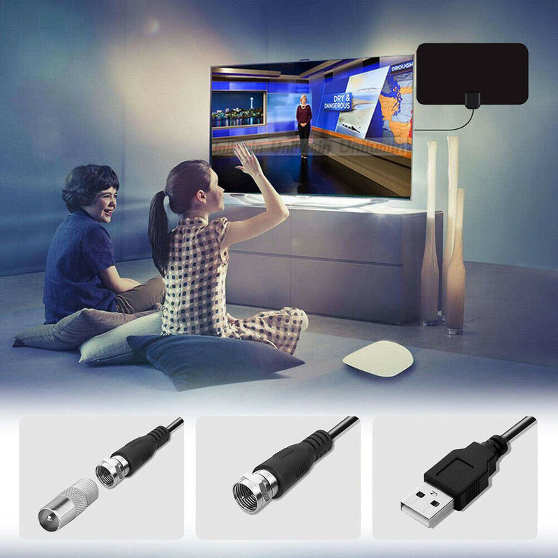 4K Digital TV Antenna 50 Mile Mini Indoor Active HDTV Aerial with Amplifier A