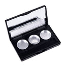 Empty 3 Round Grid Eyeshadow Lipstick PowderBox Case Cosmetic Packing+Palett OZ