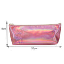 Iridescent Pencil Case Quality Pu School Supplies Stationery Gift Holograph