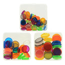 50 Packs Transparent Plastic Expander Discs Binding Clip Holder for Scrapbooking