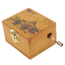 1pack Wood Hand-cranked Music Box Melody Box Plays Castle in the Sky Tune