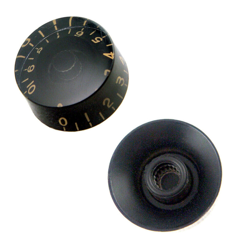 4pcs Electric Guitar Knob Cap Guitar Volume Tone Button for EPI LP (Black)
