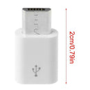 White Short USB 3.1 Type C Female Device To Micro USB Male Adapter Connector