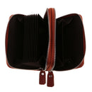 Leather Unisex Credit Card Holder Zipper Wallet Business Cards Case Purse Travel