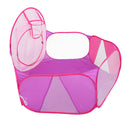 Kids Toddler Pink Purple Ball Pit Playpen Play Tent w/ Mini Basketball Hoop