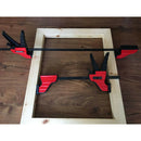 Woodworking Bar F Clamp Grip Ratchet Release Squeeze DIY Hand Tools- Set of 2