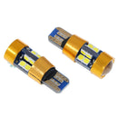 2x Amber T10 15W 3030 19SMD Canbus Error Free LED Parking Light Lamp Bulbs
