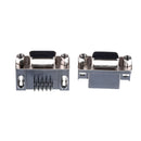 2PCS VGA DB15 15Pin D-SUB 3 Row Female Right Angle PCB Solder Cable Connector Gn