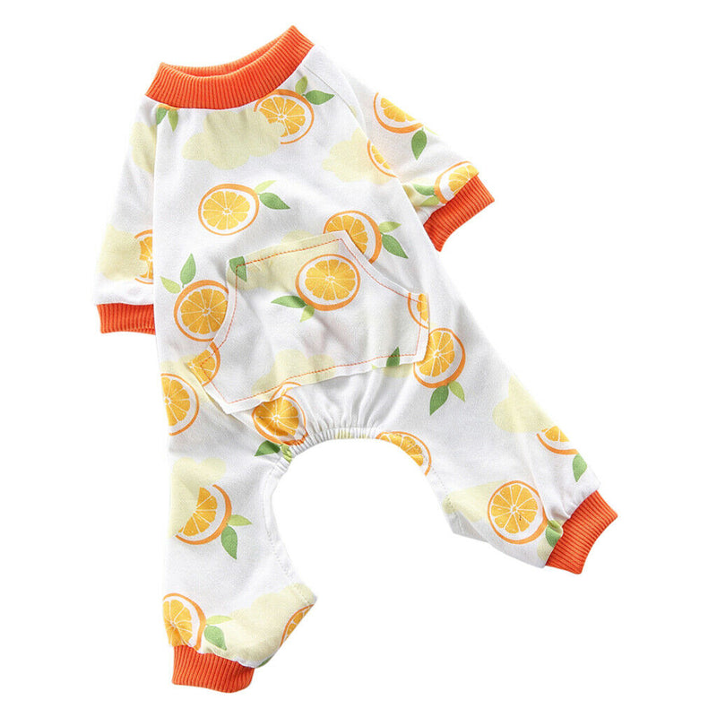 Pet Pajamas Comfort Pet Puppy Clothes Apparel For Small Dog Puppies Orange-S