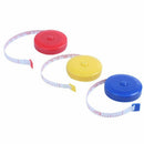 3pcs Retractable Tape Measure 150cm Rule Tailor Sewing Tape Ruler Red & Yel G4V7