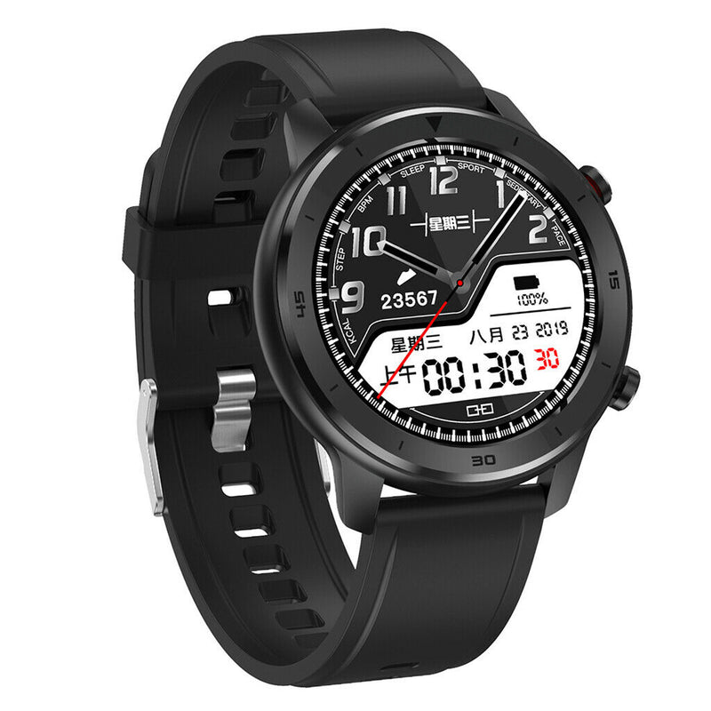 DT78 Smart Wrist Watch Bracelet Heart Rate  Black Silicone Strap