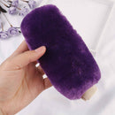 3Pcs/set Winter purple warm plush car steering wheel cover handbrake covers  â„–[