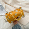 Daisy Flower Handbag Beach Women Canvas Chain Shoulder Bucket Bag (Yellow)