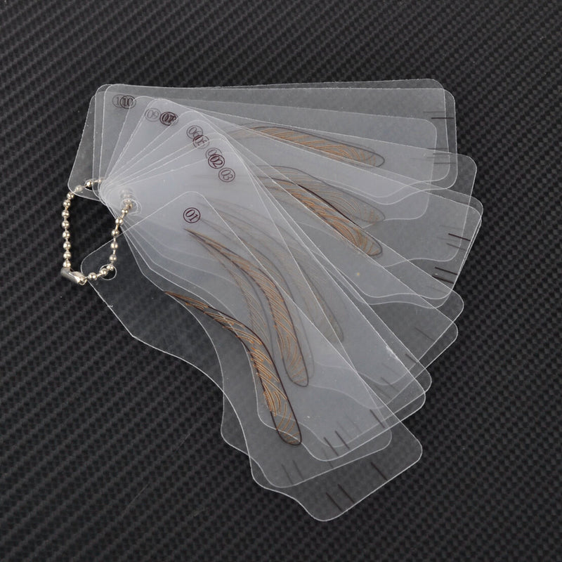 12 Microblading Training Permanent Eyebrow Shaping Stencils Template Card Guide