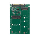 2 in 1 Mini PCI-E 2 Lane M.2 And mSATA SSD To SATA III 7+15 Pin Adapter  X6E9