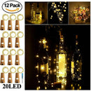 Cork Lights for Wine Bottle, Wine Bottle Lights 12 Pack 6.5ft 20 LED Wine C U9A1