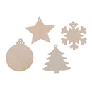 84 Pcs Wooden Christmas Tree Hanging Ornament Xmas Blank Pendant Acces DecoSEAU