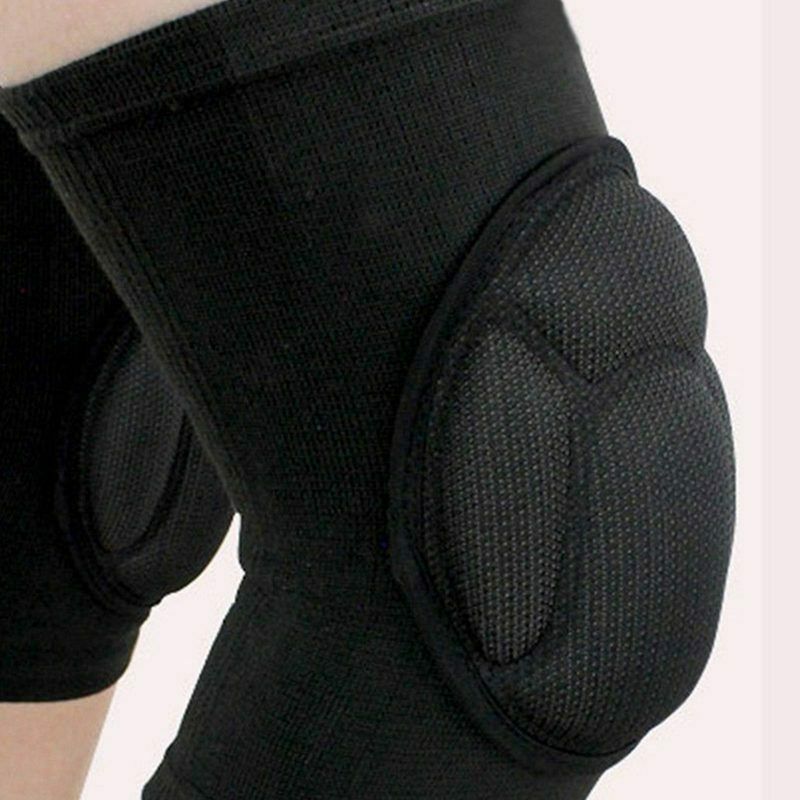 Protector Sponge Knee Pads Black Adjustable Basketball Volleyball Support S N9S5