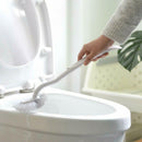 Bathroom Flexible Toilet Brushes Set with Durable Holder in Grass Shape, a