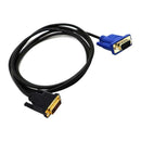 1.5m Plastic Dual Link DVI-I 24+5 Pin DVI to VGA 15 Pin Adapter Cable Converter