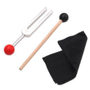 528Hz Tuning Fork Aluminum Alloy w/Mallet Hammer Repair Tool Cleaning Cloth Kit
