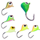 6Pcs Winter Ice Fishing Jig Head Barbed Hooks Lure Bait Set 15mm/1.1 A6I7 Z7F0
