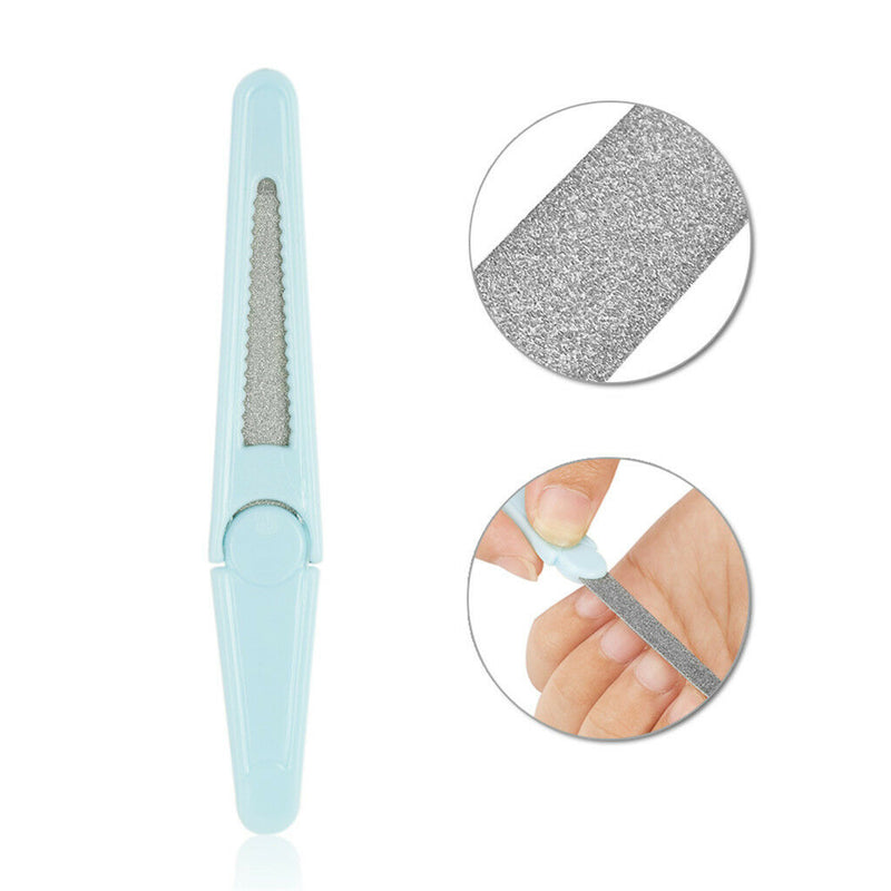 Stainless Steel Nail Art File Scrub Buffer Onychomycosis Polisher Manicure