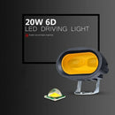 1Pcs 6D 20W Led Work Light Bar Car Driving Fog Spot Light Offroad Led Work  A7N6