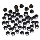 50 Pieces Insert Shaft Plastic Potentiometer Rotary Knob Pots Rotary Cap