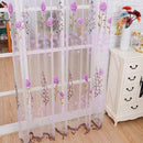 200x100cm Rose Beads Tulle Voile Window Curtain Drape Panel Scraf Valance Sheer