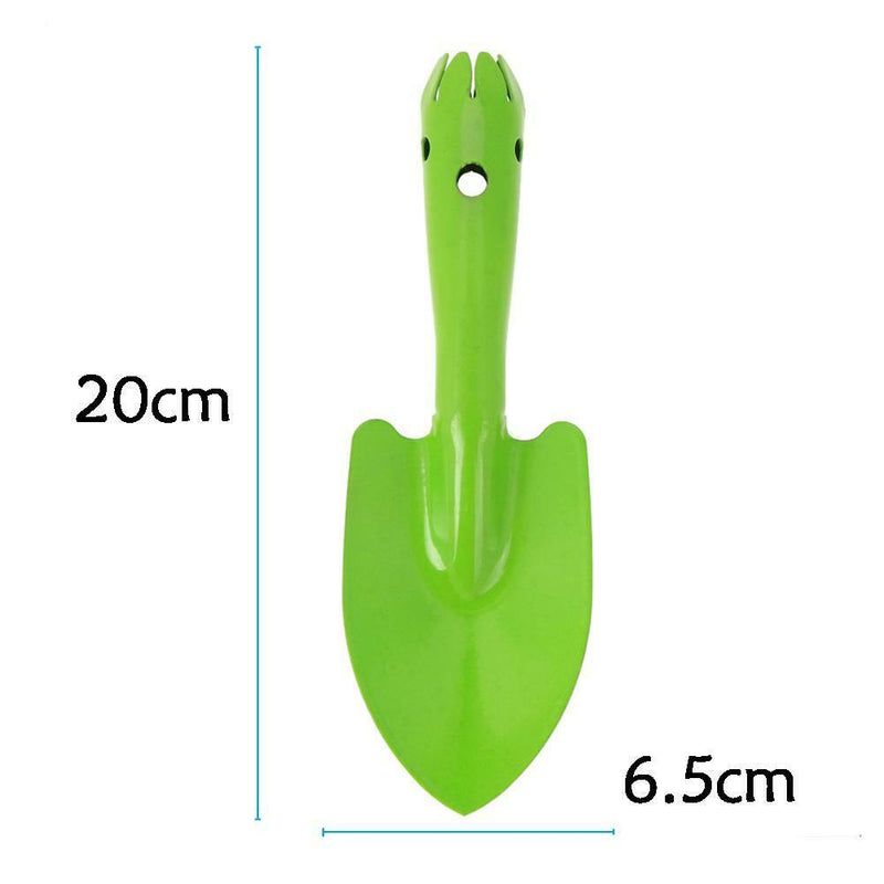 Mini Metal Garden Hand Shovel Flower Soil Planting Kids Spade Tool(Green)