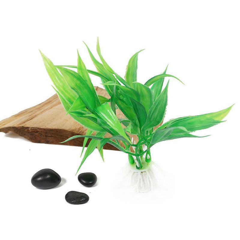 2PCS Plastic Manmade Water Grass Green Plant Fish Tank Aquarium Ornament Tool