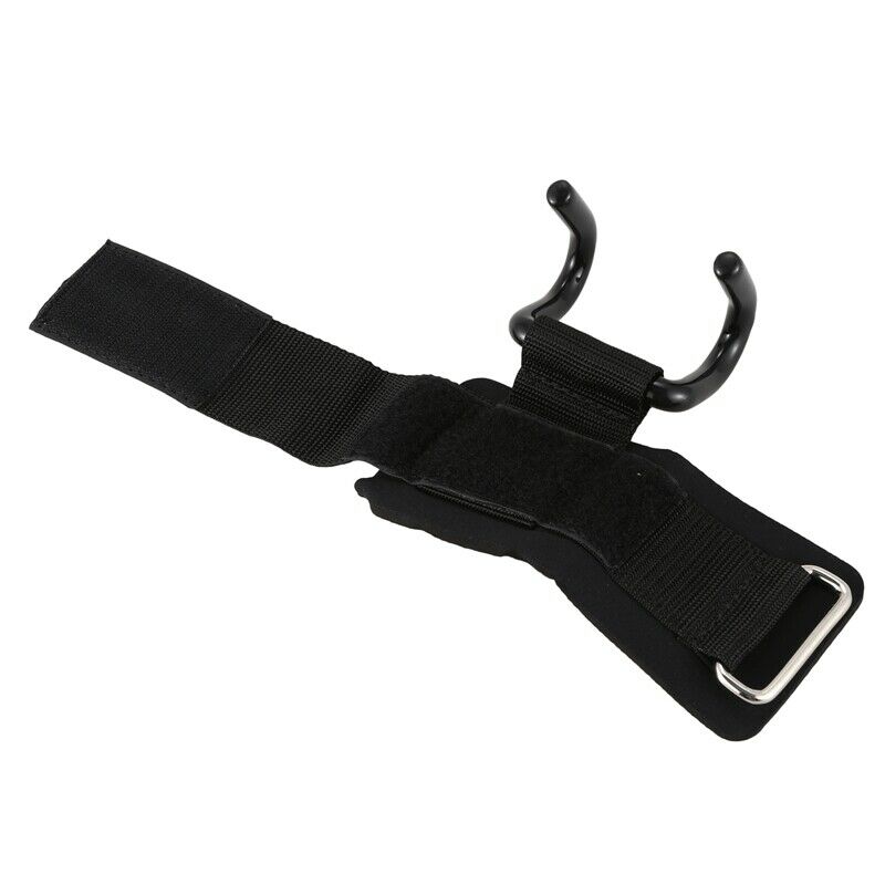 1 Pair Of Weightlifting Hook Training Gym Grip With Thick Strap Wrist Suppo O6U4