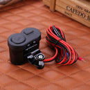 12-24V Motorcycle Scooter Handlebar Clamp Waterproof USB Cigarette Light