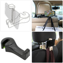 2 in 1 Car Seat Back Headrest Hook Hanger Holder For Bag Cloth Phone Stand Clip