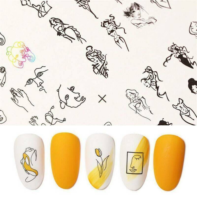 Abstract Art Design Mixed DIY Nail Art Water Transfer Stickers Decals Manicure