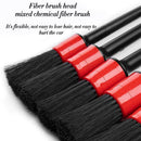 5Pcs/set Car Detailing Brush Cleaning Natural Multi-function Hair Brush Pretty