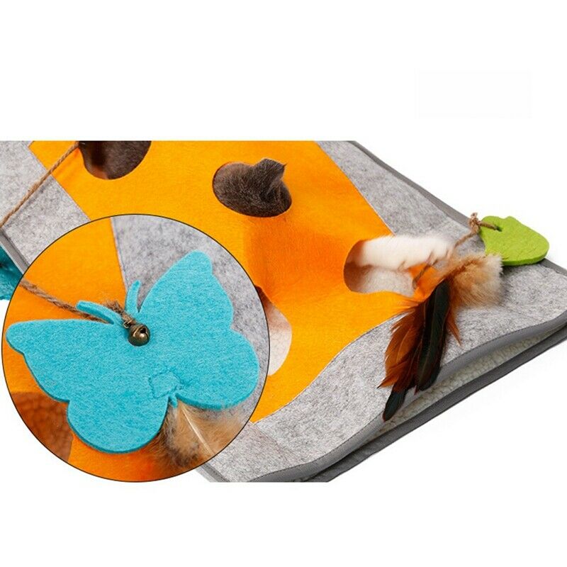 Funny Pet Cat Mice Intelligence Educational Toys Play Bell Tent With 4 HolesQ8X7