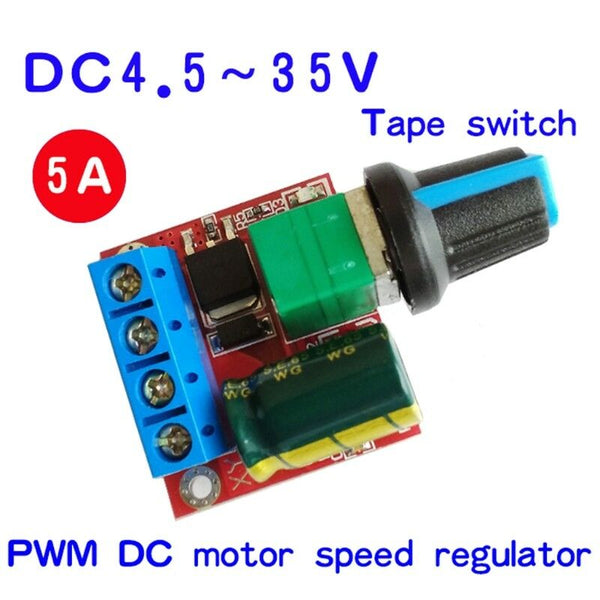 Mini 5A DC Motor PWM Speed Controller 4.5V-35V Speed Control Switch LED Dimmer