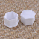 20pcs Car 17mm White Plastic Wheel Lug Nut Bolt Cover Cap With Removal Tool Kit