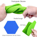 Silicone Pot Holders(Set of 4),Silicone Trivets Multi-Purpose Hot Pads Heat